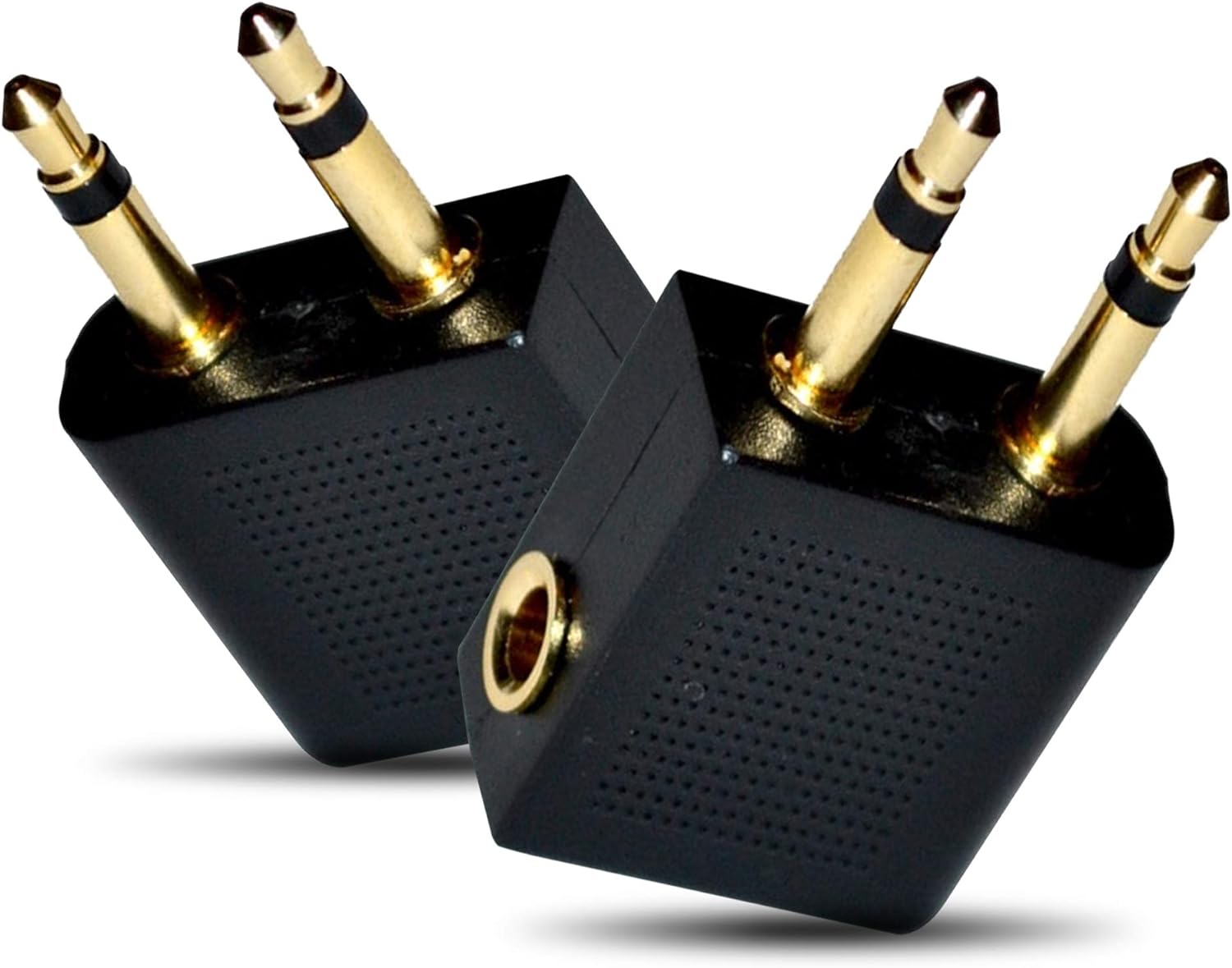 Gold Plated Airplane Flight Headphone Adapters (Pack of 2) | Allows you to use your Earphones with all In-Flight Media Systems | This Enables Great Sound on all Planes - by Mobi Lock - Image 2