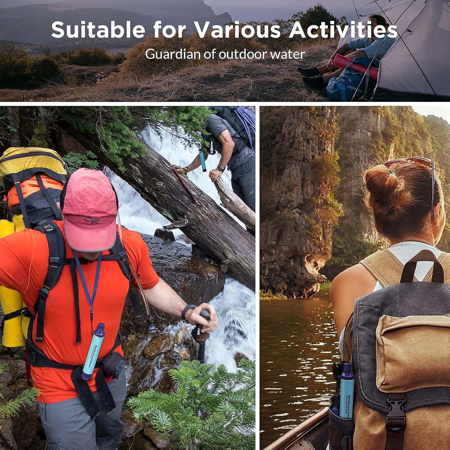 Membrane Solutions Straw Water Filter, Survival Filtration Portable Gear, Emergency Preparedness, Supply for Drinking Hiking Camping Travel Hunting Fishing Team Family Outing - Image 8