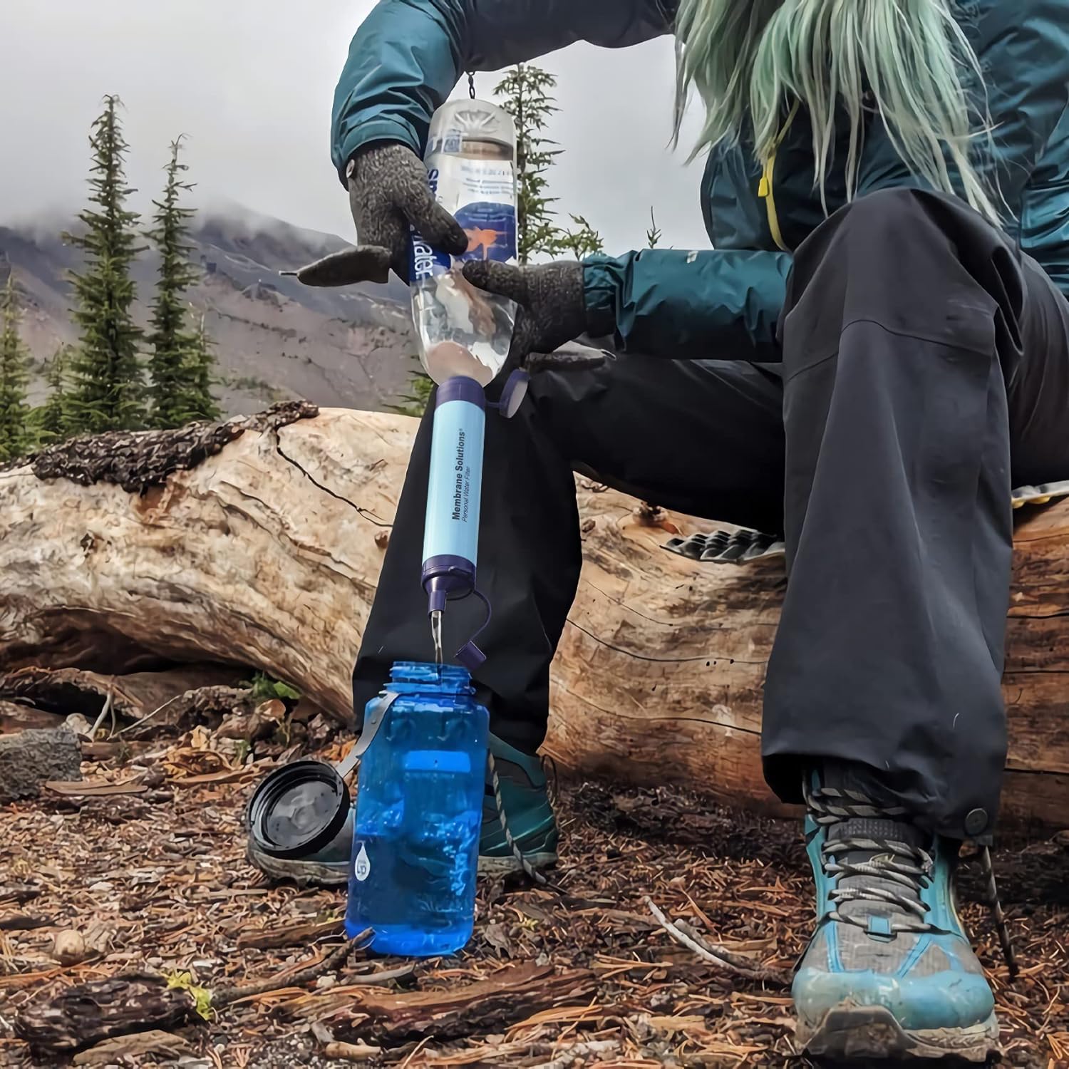 Membrane Solutions Straw Water Filter, Survival Filtration Portable Gear, Emergency Preparedness, Supply for Drinking Hiking Camping Travel Hunting Fishing Team Family Outing - Image 9