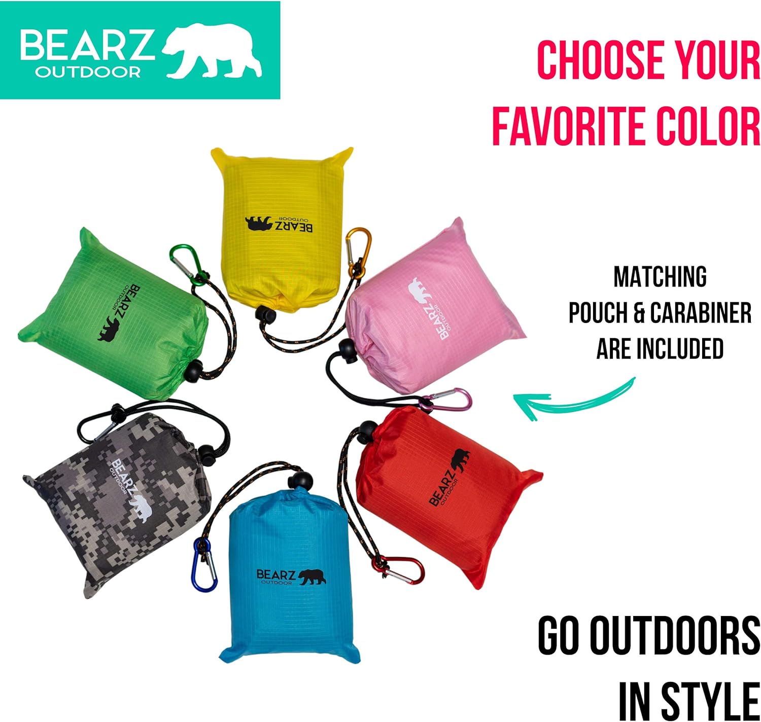 Pocket Blanket - Waterproof Picnic Blanket, Compact Travel Blanket, Picnic Blankets Waterproof Foldable Lightweight for Beach, Hiking, Festival Accessories - Image 5