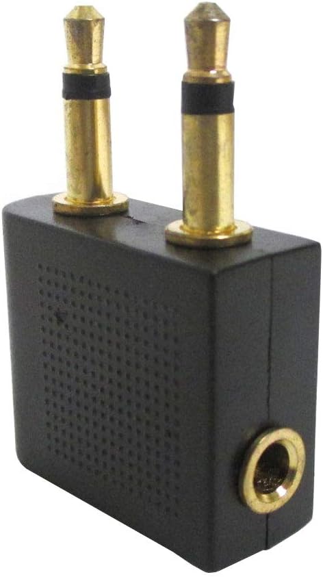 Trisonic AIRPLANE HEADPHONES JACK ADAPTER PLUG AIRLINE ADAPTOR EARPHONE EAR AUDIO TRAVEL - Image 3